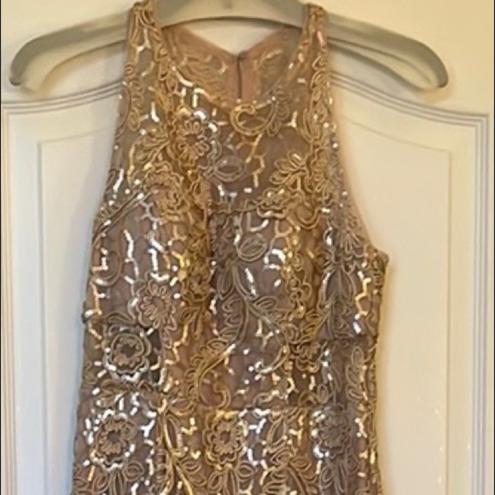 Aidan Maddox full length sequin dress